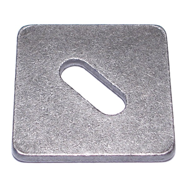 Midwest Fastener Square Washer, Fits Bolt Size 1/2 in Steel, Plain Finish, 16 PK 53286